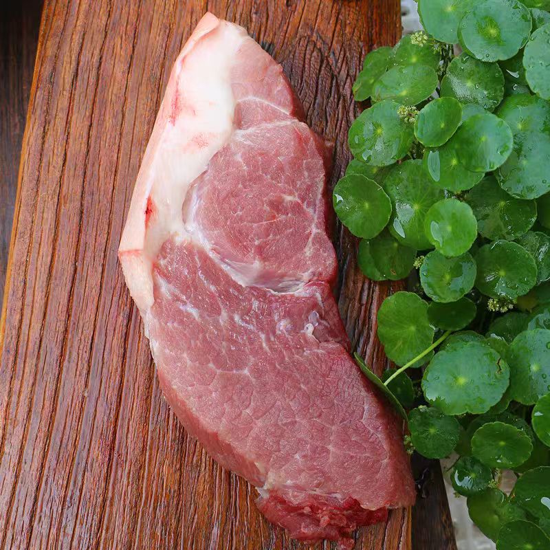 农村散养土猪带皮后腿肉六斤装