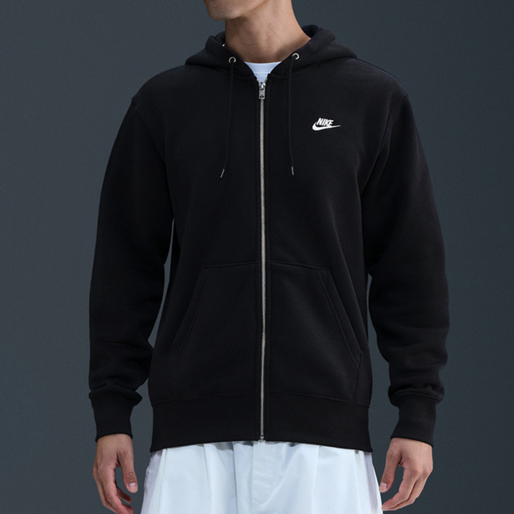NIKE耐克男子AS M NK CLUB BB FZ HOODIE连帽外套FN3862-010