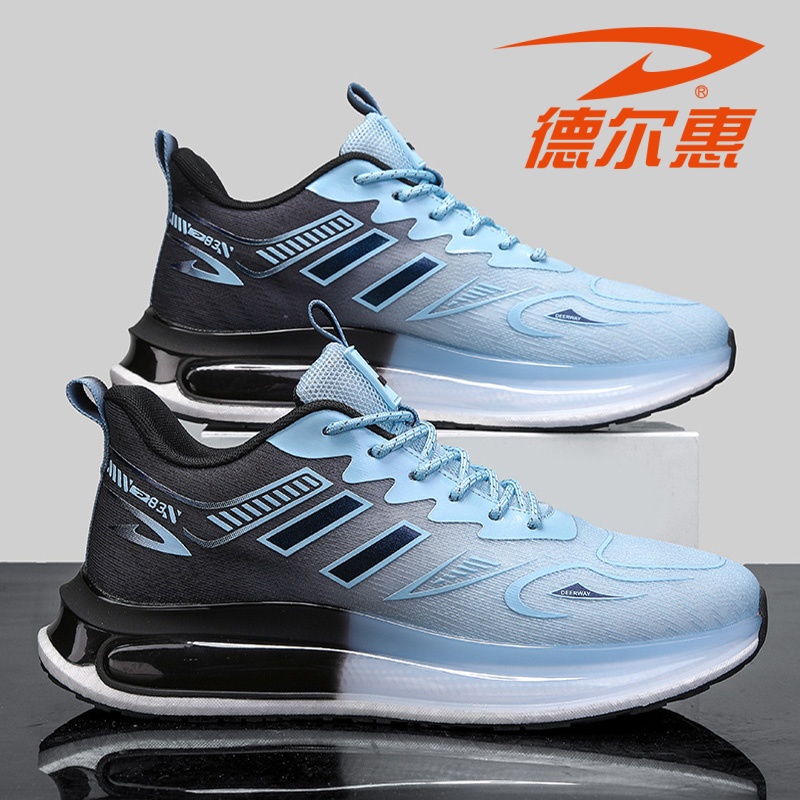 德尔惠男鞋秋季网面鞋透气青年运动休闲跑步爆米花减震增高老爹鞋