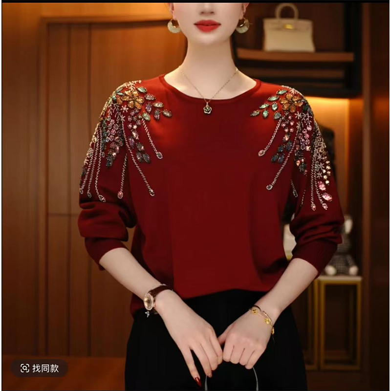 秋冬新款时尚宽松显瘦百搭洋气高级感毛衣针织衫上衣打底衫秋季