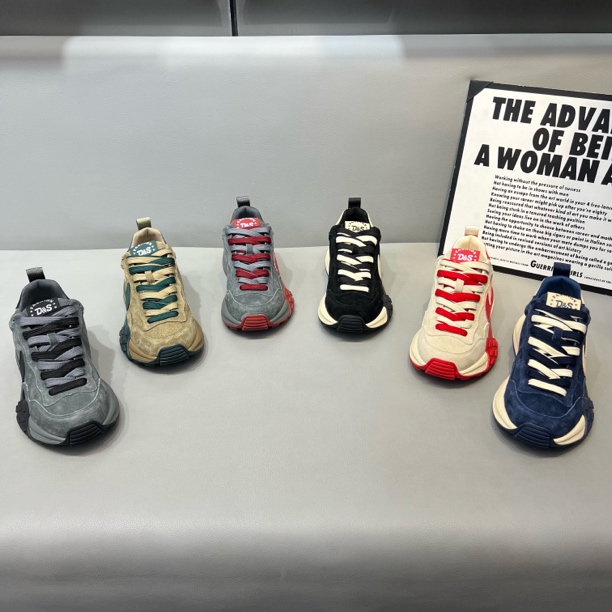 2025秋季磨砂皮拼接老爹鞋设计耐磨透气时尚休闲鞋运动鞋拼接男鞋