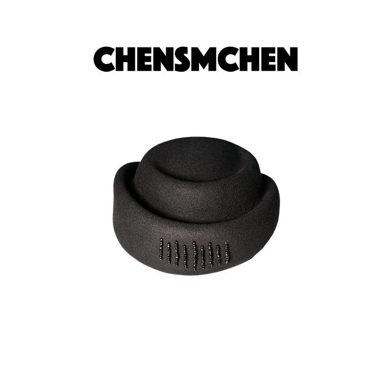 CHENSMCHEN 绵羊毛斜边时尚优雅气质小礼帽CSS11036NL