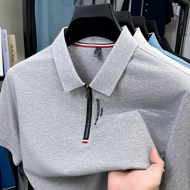 [AM]1-200孤品捡漏断码剪标高端男士夏季商务短袖宽松时尚t恤POLO