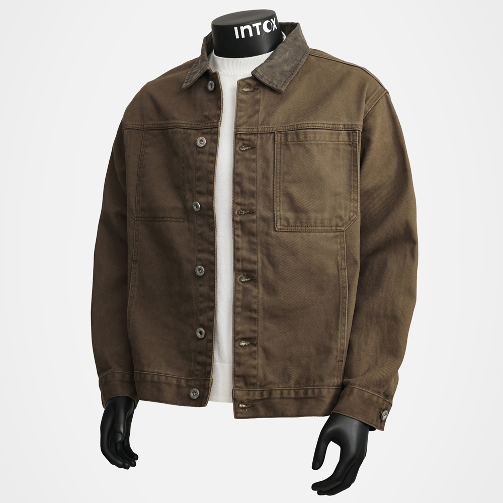 INTOX丨小皮领工装夹克男外套秋冬撞色设计休闲简约百搭潮男上衣