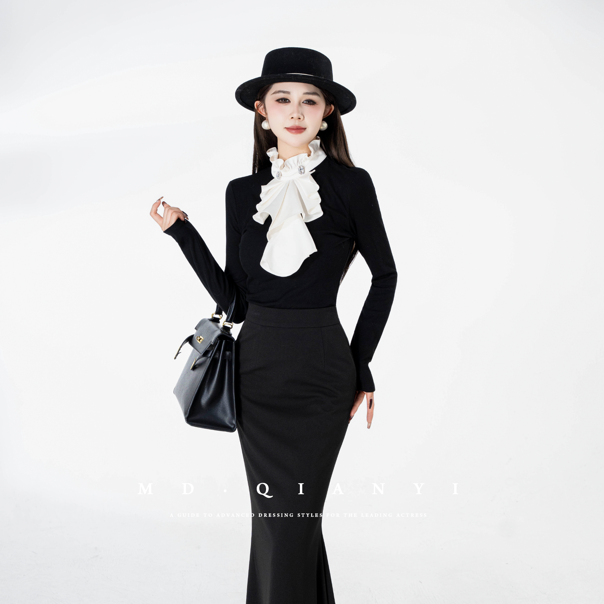 MD定制·杨千亿【暗金织造】2025冬季修身撞色显瘦时尚百搭打底