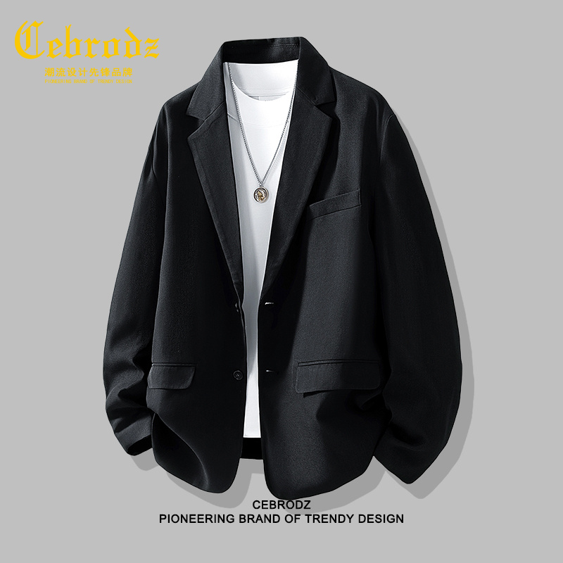 法国Cebrodz休闲西装男款高级感痞帅商务结婚正装外套英伦风西服