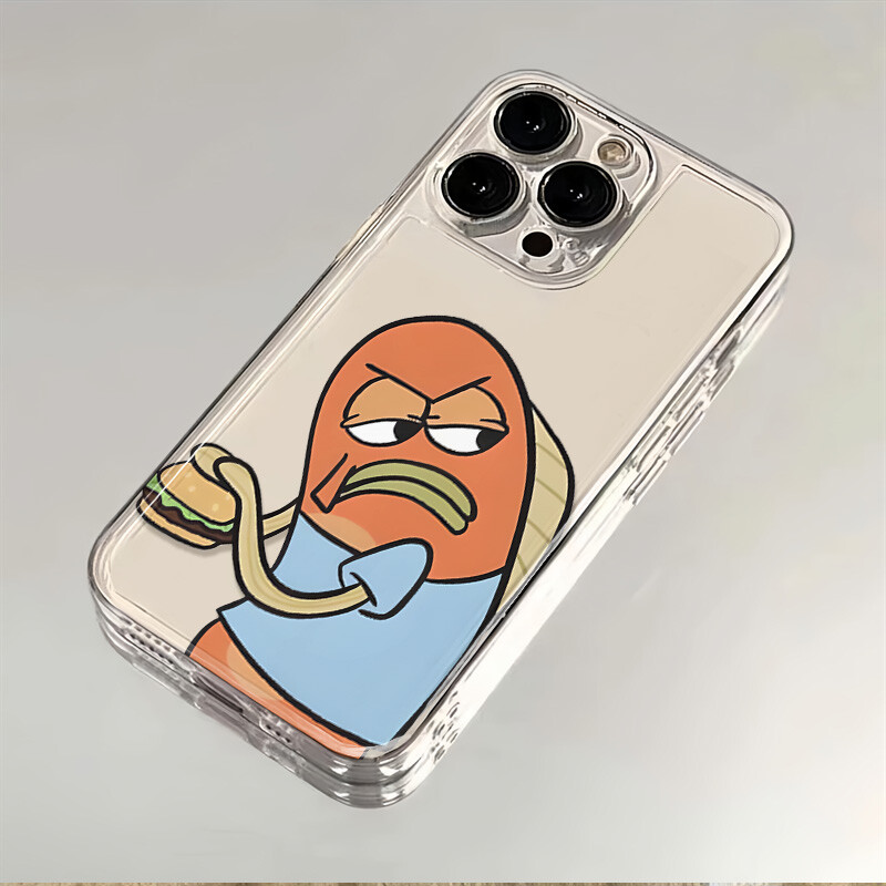 比奇堡小鱼适用iphone16苹果15手机壳小米OPPO华为VIVO荣耀一加