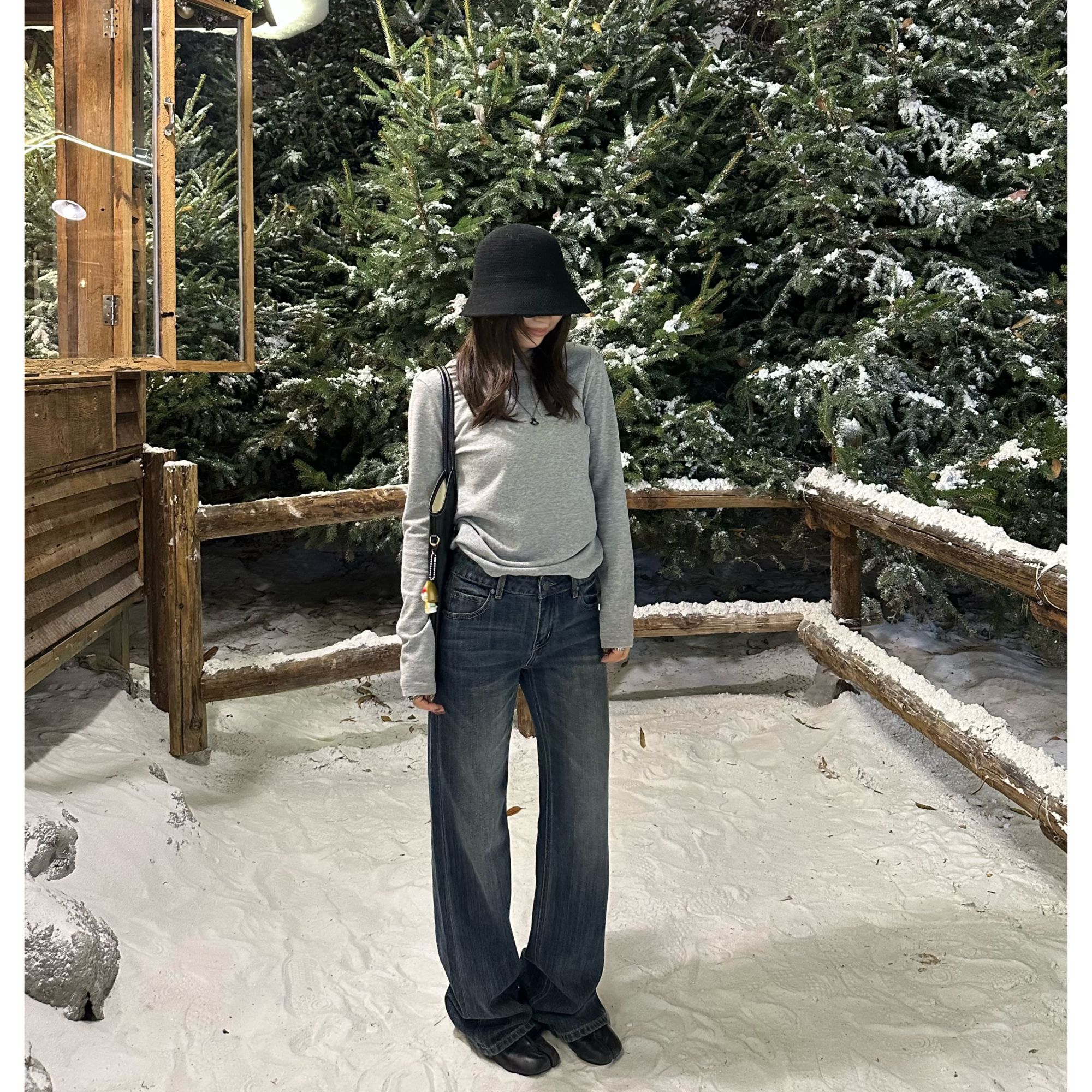 Our2【中古竹节裤】低腰显瘦休闲百搭竹节牛仔裤【V3871】