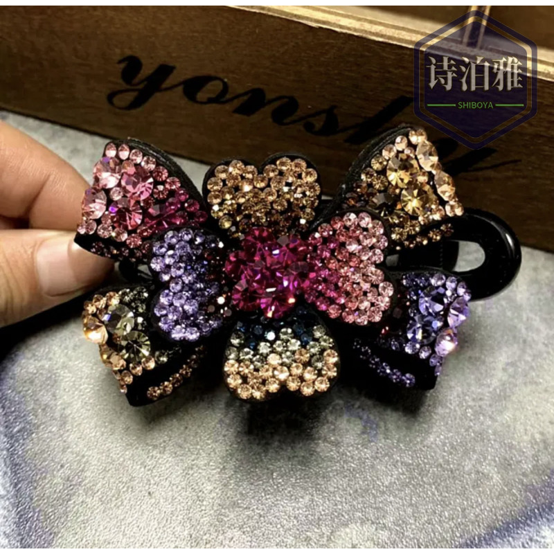 诗泊雅亚克力/树脂发饰蝴蝶发夹马尾夹鸭嘴夹