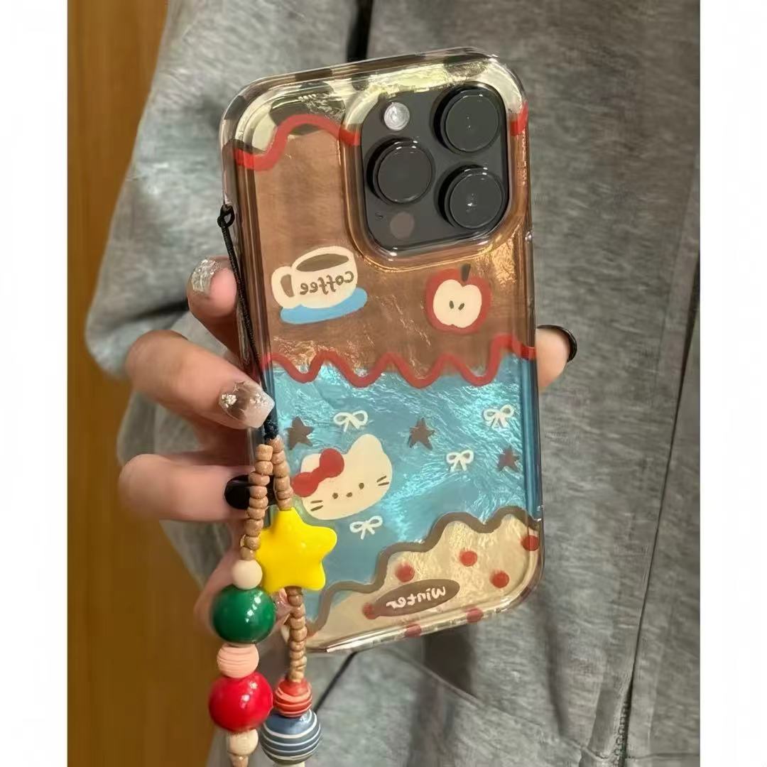 BANCA棕蓝纹理苹果kt猫适用iPhone17/16手机壳华为vivo小米15oppo