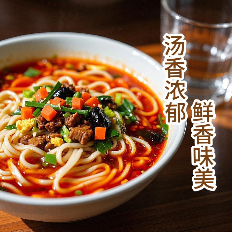 陕西岐山臊子面免煮即食特产酸汤哨子面方便速食酸汤面桶装