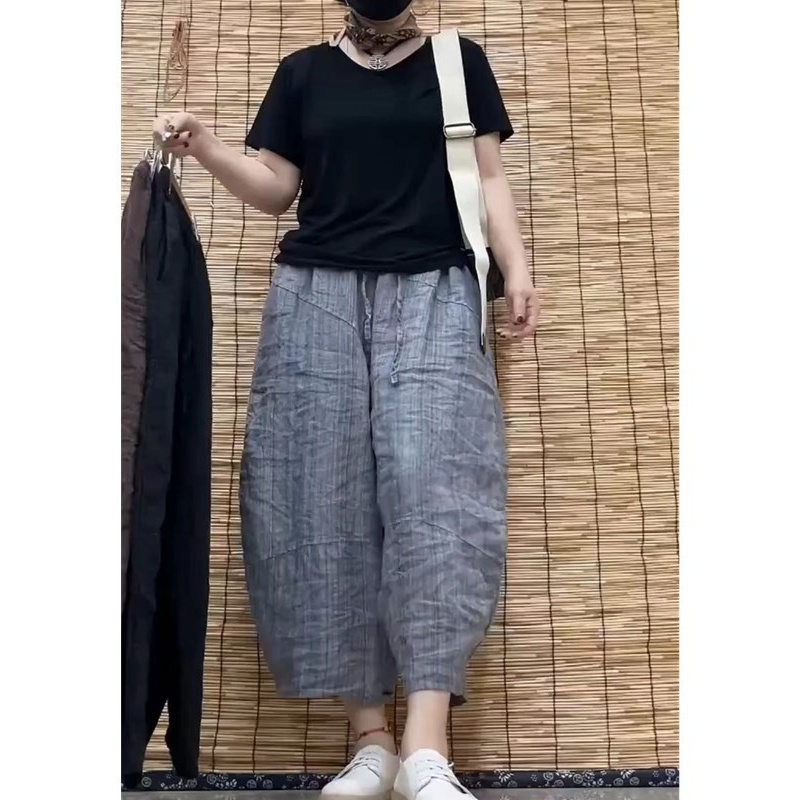 2025夏季新款时尚静版短袖T恤宽松哈伦裤遮肉显瘦百搭潮流气质女
