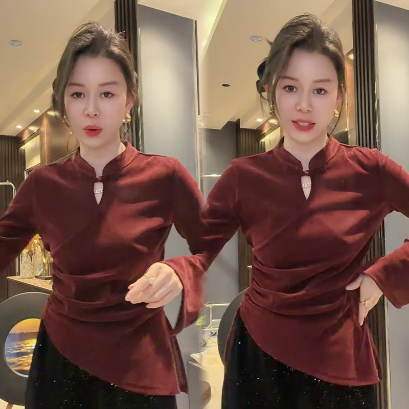 2025秋冬新款时尚显瘦气质网红高档洋气女高级百搭宽松大码 T桖衫