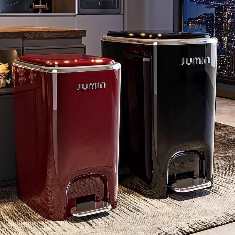 垃圾桶家用2025新款卫生间脚踏式带盖大容量客厅卧室厕所大号纸篓