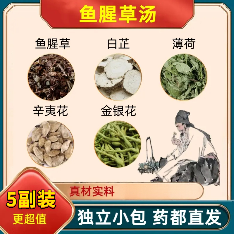鱼腥草白芷薄荷辛夷花金银花组合中材鱼腥草汤原料代客另售百合