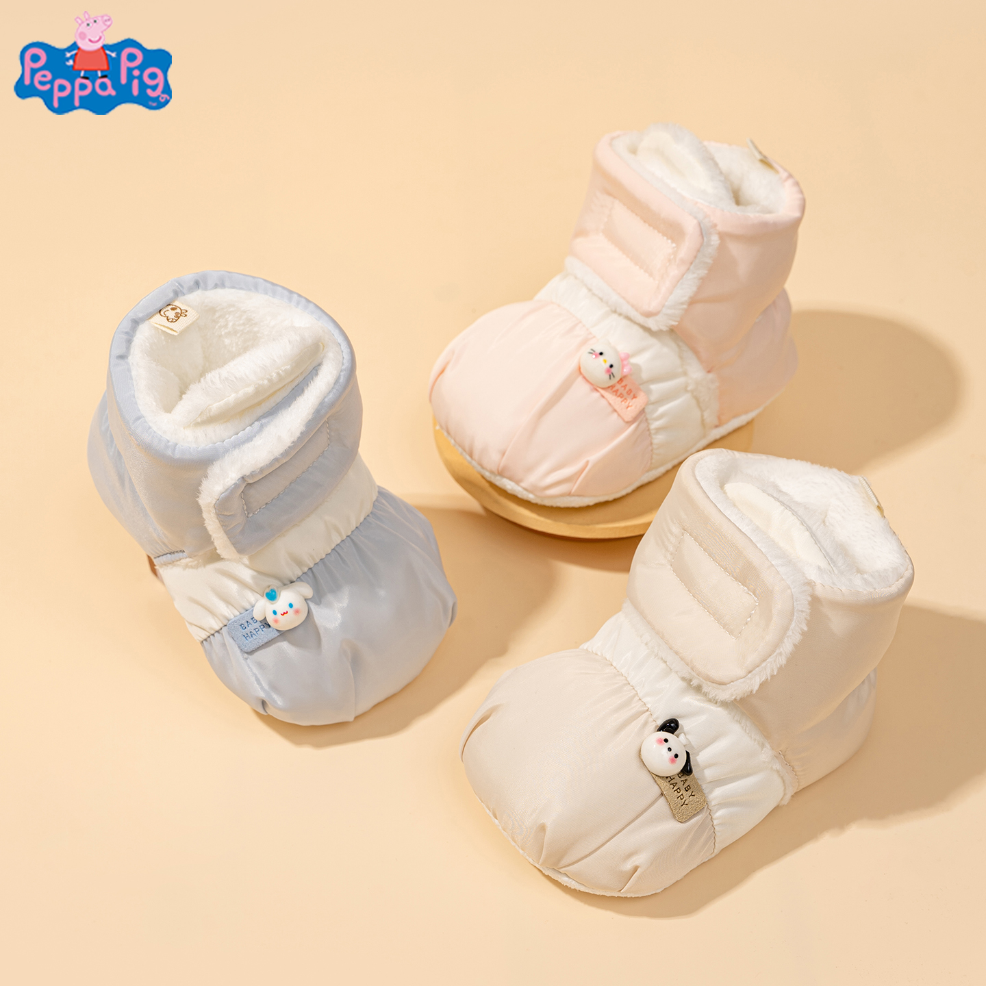 秋冬3-9个月软底婴儿袜鞋加绒加厚步前鞋0-1岁男女宝宝保暖不掉鞋