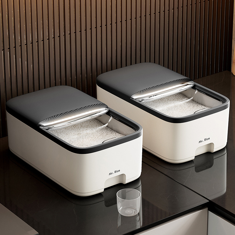 防潮米桶家用日式大容量防虫密封大米面粉储物盒五谷杂粮收纳盒