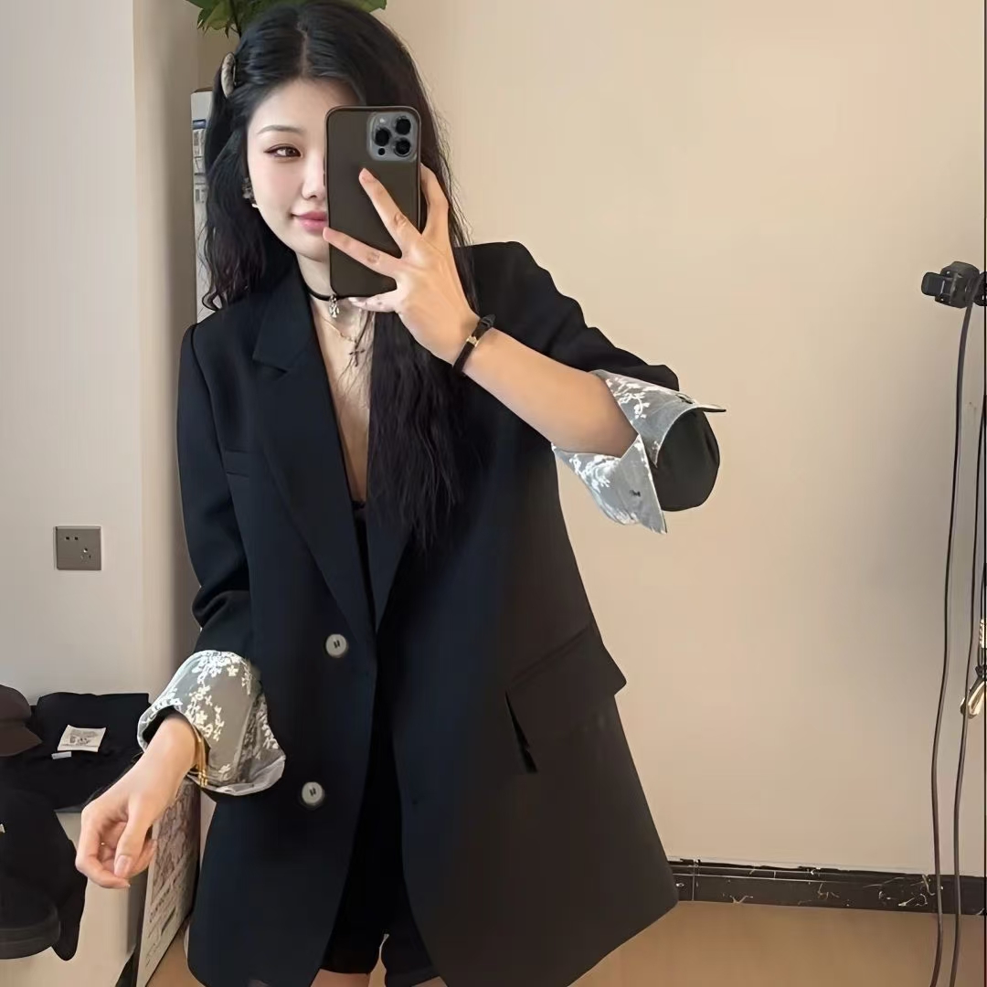 高级感西装外套女小个子2025春新款韩版宽松休闲女生韩系ins衣服