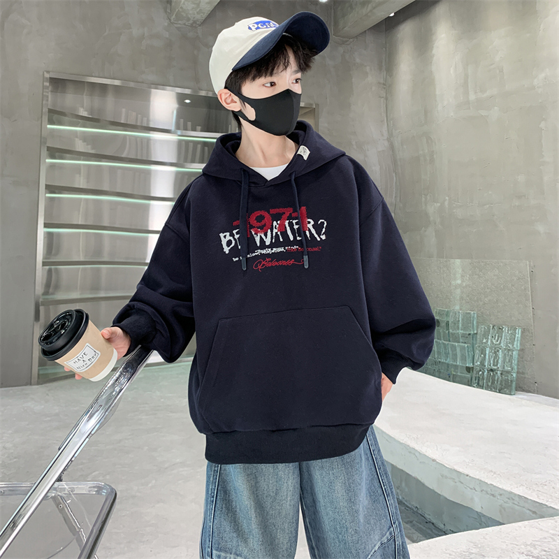 男童连帽卫衣春秋款2025儿童装韩版休闲痞帅气时髦炸街秋季上衣潮