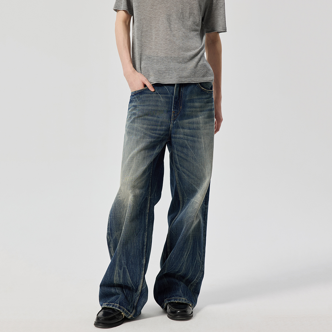 Simple Project*Lightning Wash Jeans 闪电纹猫须水洗牛仔裤