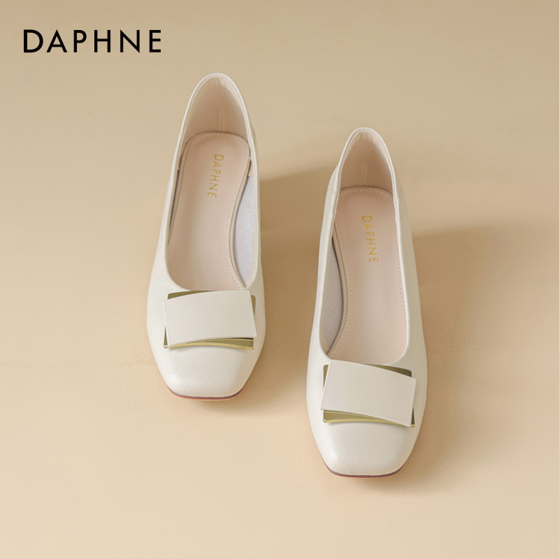 达芙妮单鞋女玛丽珍船鞋夏季新款工作宴会高跟小皮鞋通勤百搭女鞋
