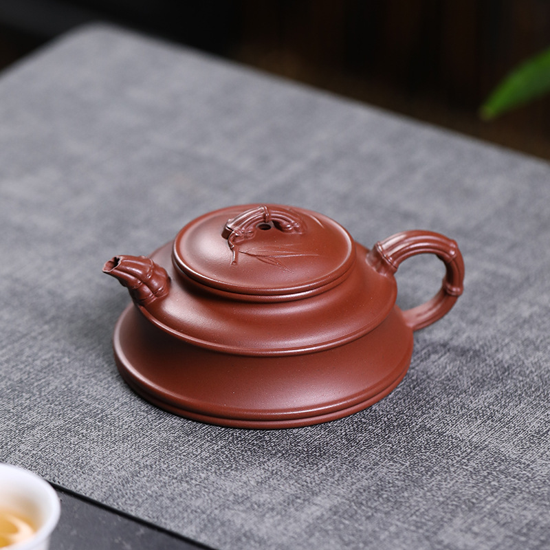 原矿红皮龙紫砂壶手工茶壶家用办公泡茶壶中式茶道茶具礼品竹鼓壶