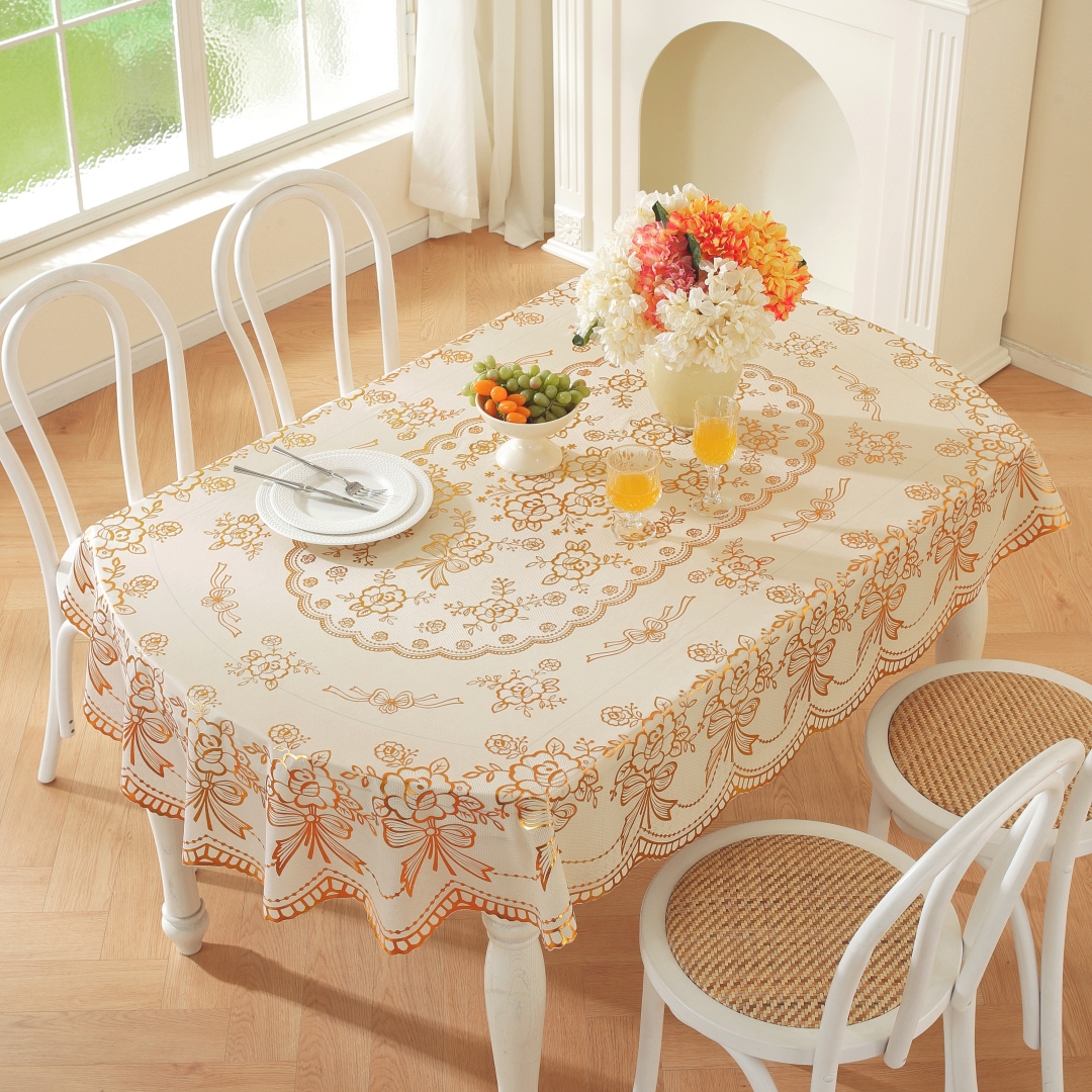 135*180椭圆防水长方形椭圆桌垫PVC塑料桌布防烫免洗桌布