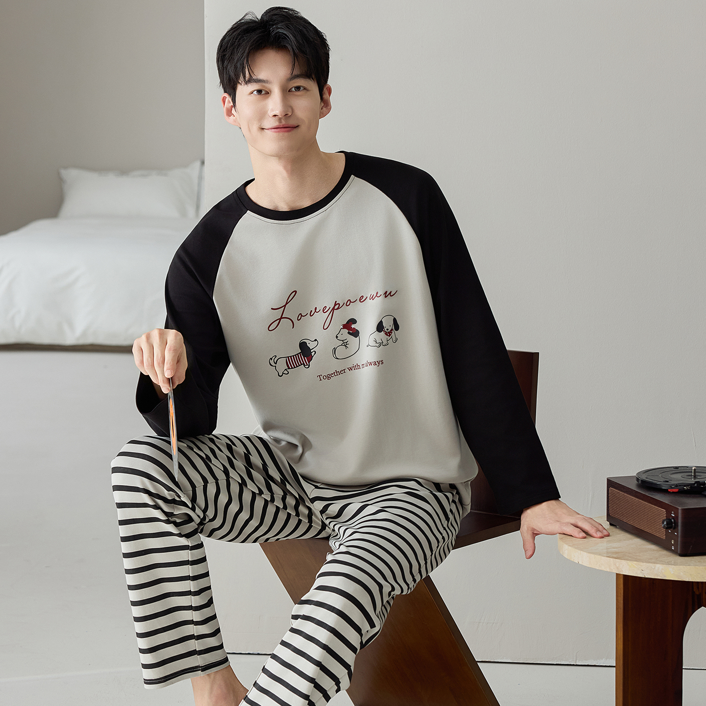 男士睡衣纯棉100%全棉春秋季男款爆款2025新款男生长袖家居服套装