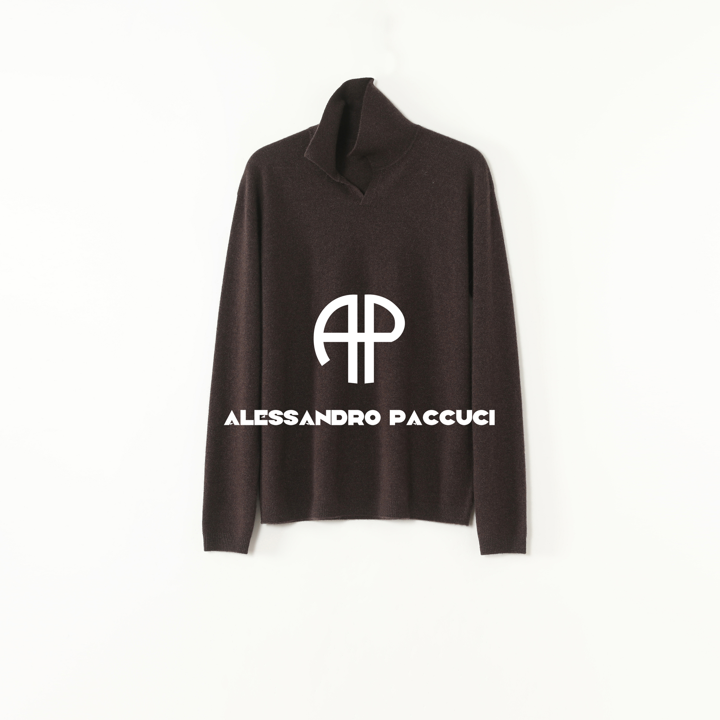 AP洛哥53219ST【糯米卷】100羊绒POLO领宽松两色时尚百搭针织套头衫