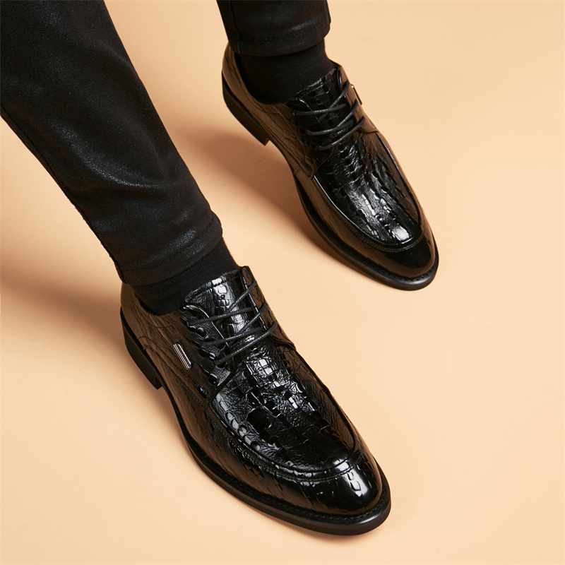 纪诗哲男鞋冬季透气新款结婚英伦商务正装男士休闲皮鞋结婚男鞋