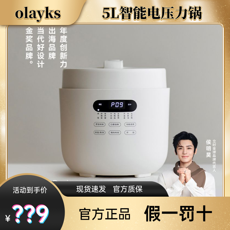 olayks立时圆满电压力锅家用5L电饭煲锅高压锅大容量多功能电饭煲