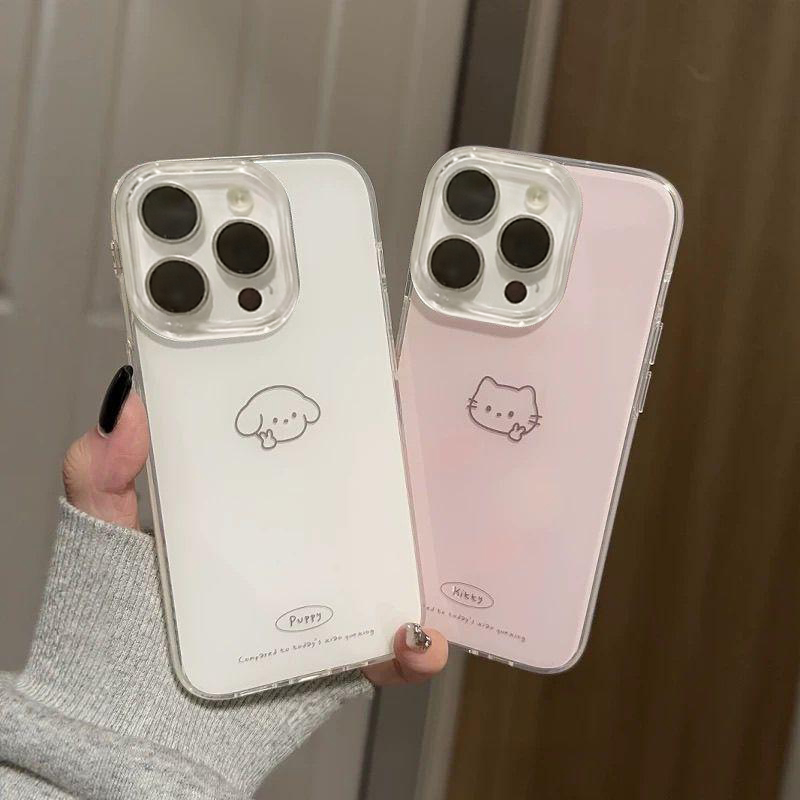 奥菲顿比耶小猫小狗适用iPhone17大孔16手机壳华为vivo小米15oppo