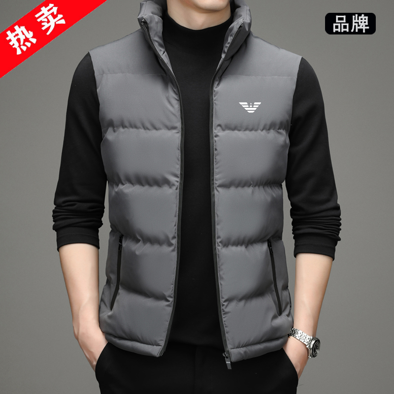 品牌男士马甲棉服春秋冬季2025新款休闲棉衣外套加厚保暖背心坎肩