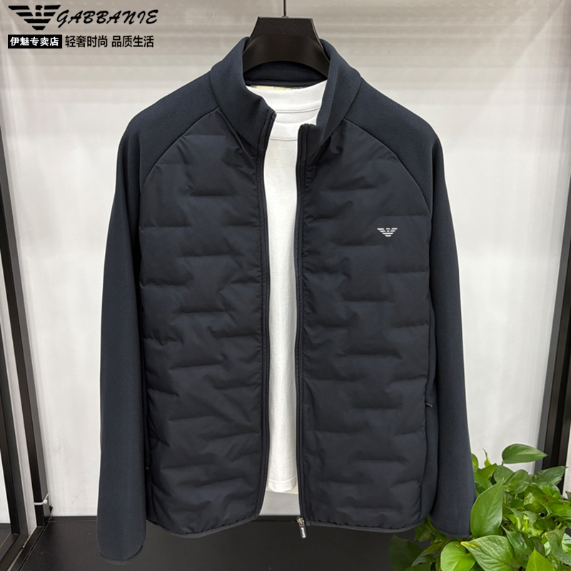 意大利轻奢品牌绵羊毛填充棉服男款秋冬轻薄保暖时尚百搭休闲外套