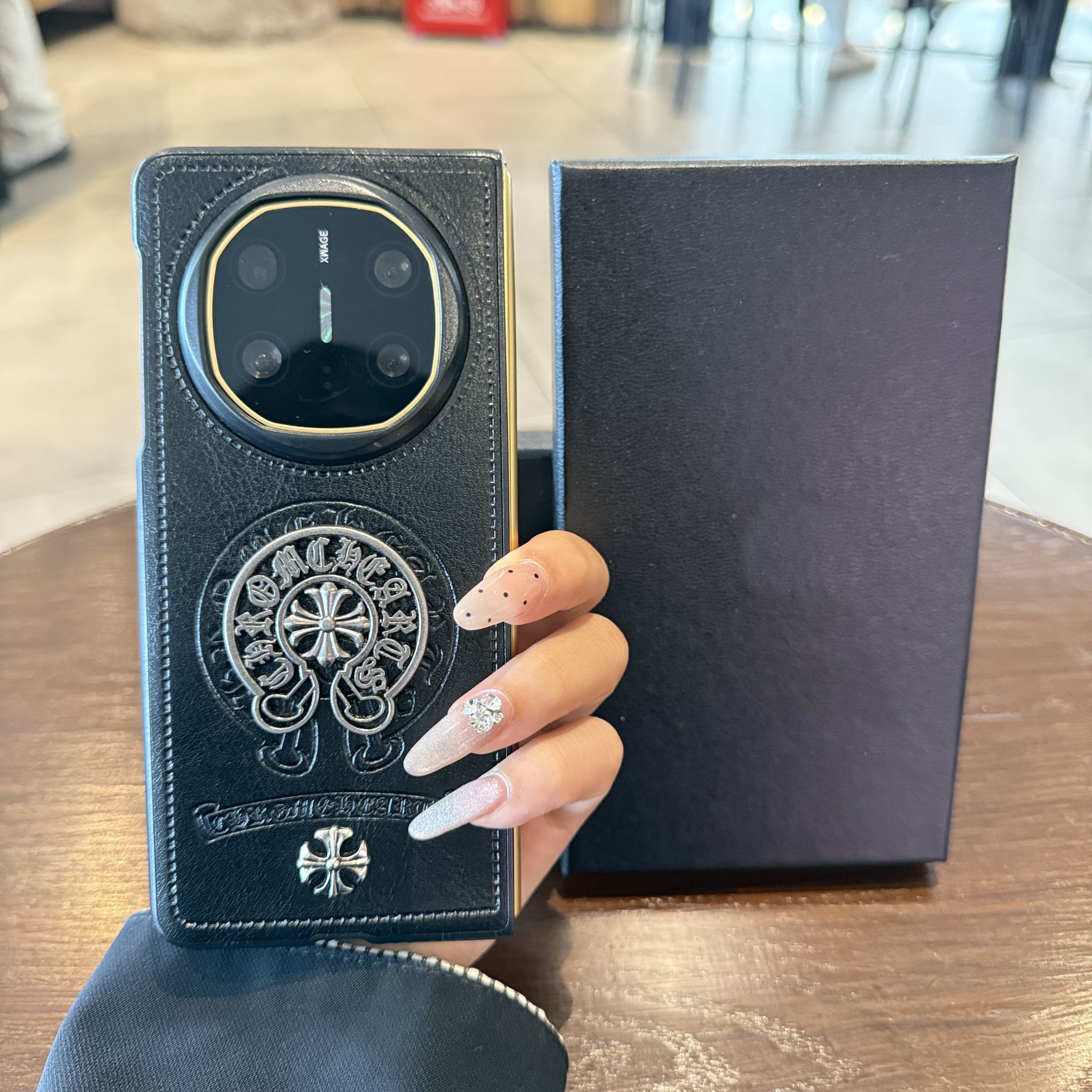 潮牌克罗心适用华为mateX6手机壳复古新款mateX5防摔X3折叠屏高档