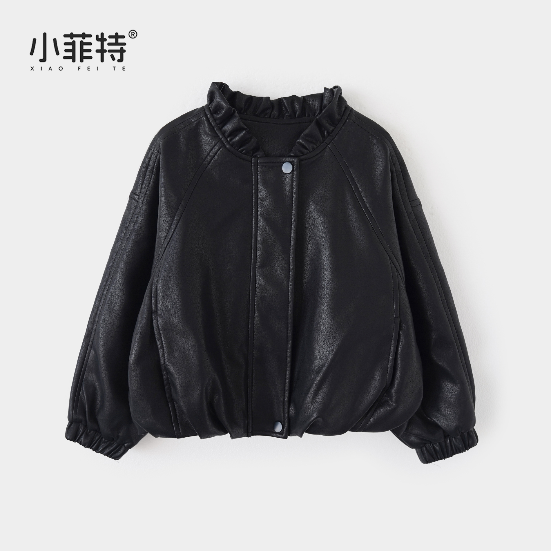 小菲特女童秋新款时尚皮衣中大童韩版外套儿童休闲上衣BGYQ53190