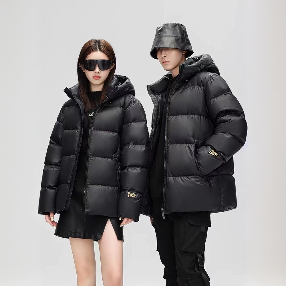2025冬季新款黑金棉服男女情侣同款棉袄宽松棉衣短款外套2010