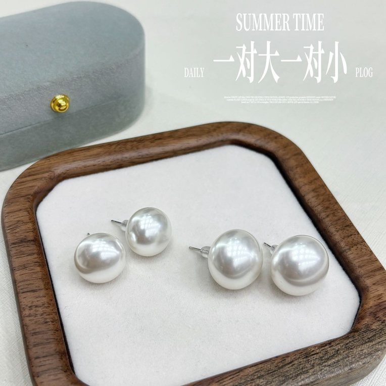 【念清文化】气质百搭贝珠珍珠耳钉复古轻奢