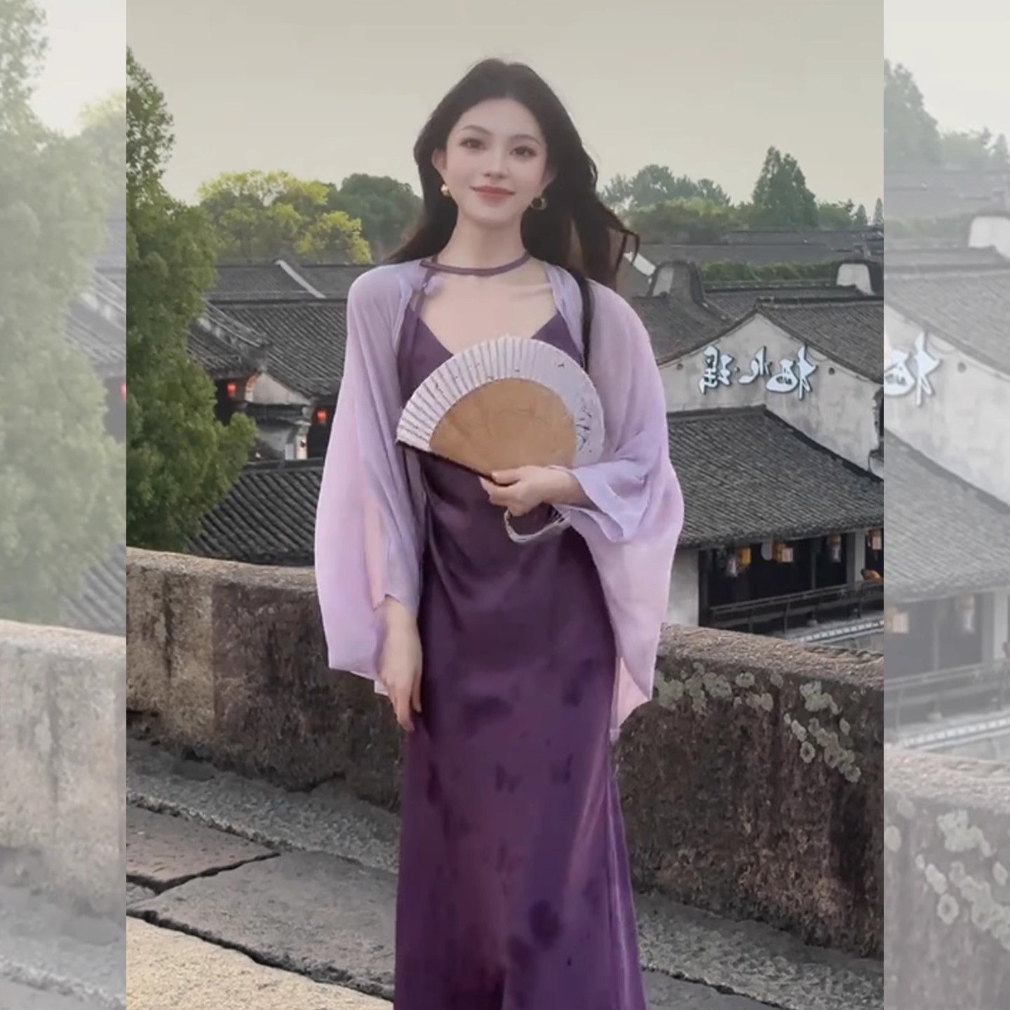 超温柔雪纺防晒衣女夏季配旗袍裙子外搭小披肩薄开衫外套百搭罩衫