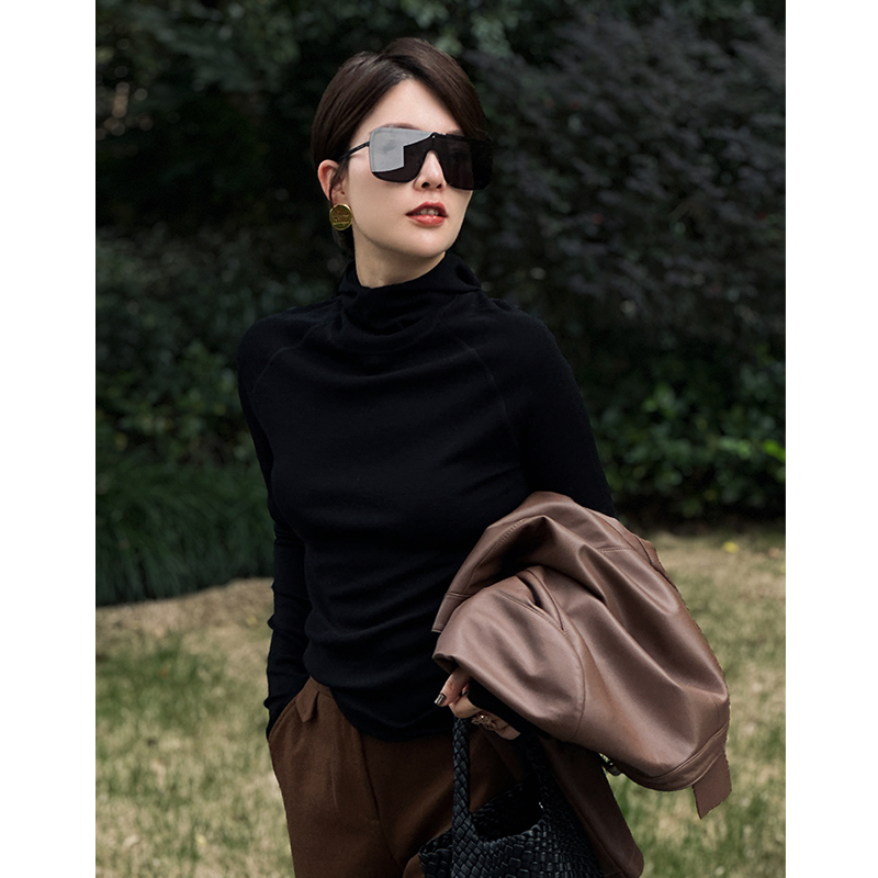 JING运动韩版套头打底帽衫76220纯色长袖上衣连帽网红绵羊毛百搭