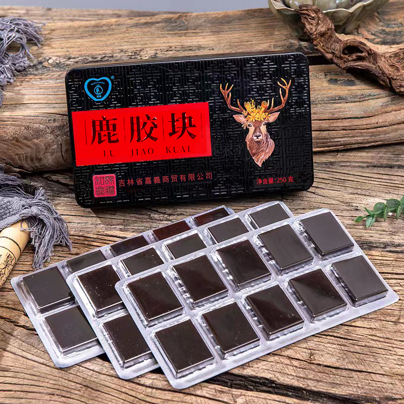 鹿胶正宗产地直发梅花鹿提取胶角块长白山滋补佳品250克/盒