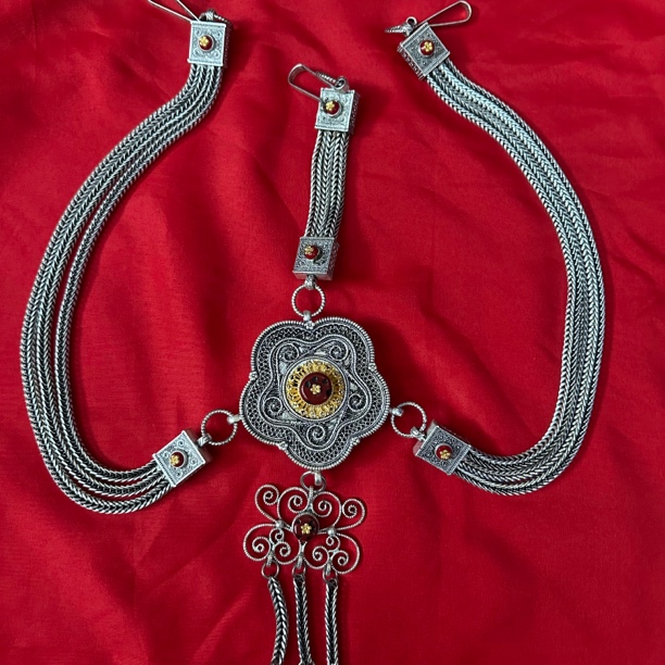 铜合金婚庆饰品 西藏藏族舞蹈配饰腰链合金镀银链子复古百搭