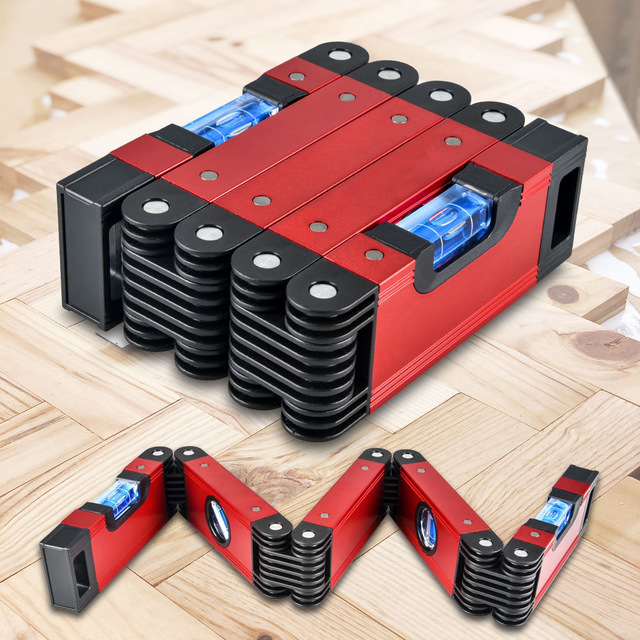 折叠水平尺角度测量靠尺装修强磁找平尺耐摔便携式高精度平衡尺