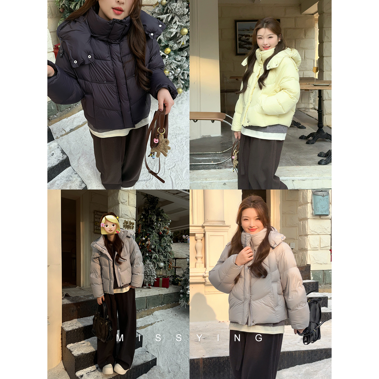 应小姐【冬日小奶包】微胖大码宽松加厚保暖冬季90白鸭绒短款羽绒服