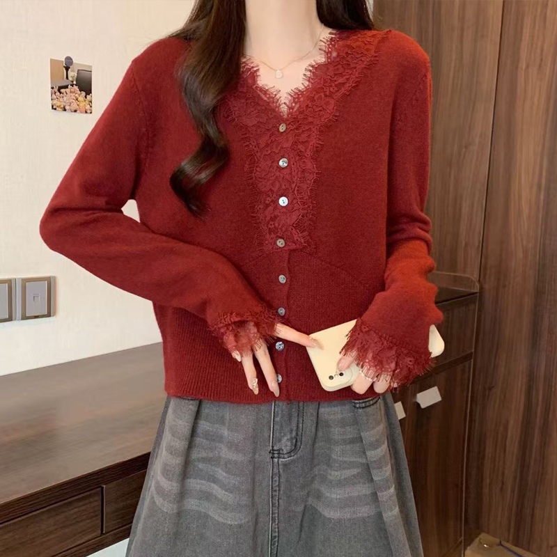 羊毛开衫女气质洋气外套小香风长袖上衣百搭针织显瘦打底时尚毛衣