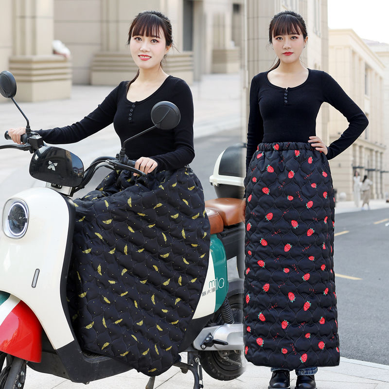 电动车防风衣半身围裙加厚护膝防寒保暖冬季男女骑车穿戴式挡风被