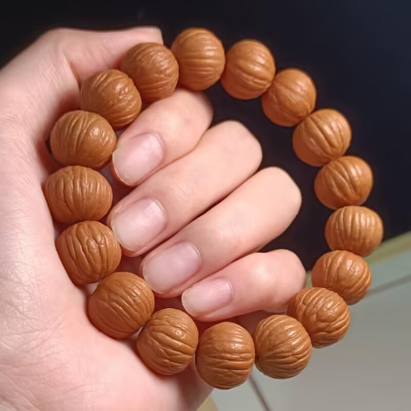 天然无修野生猴头桃核手串土豪精品手串男款盘玩包浆吸汗