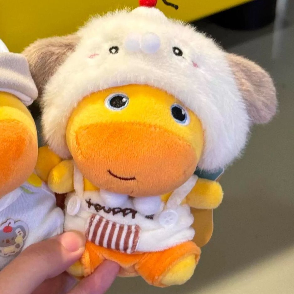 【嗨你好】~水豚噜噜下午茶娃衣玩偶10cm下午茶棉花娃娃可爱自嘲熊