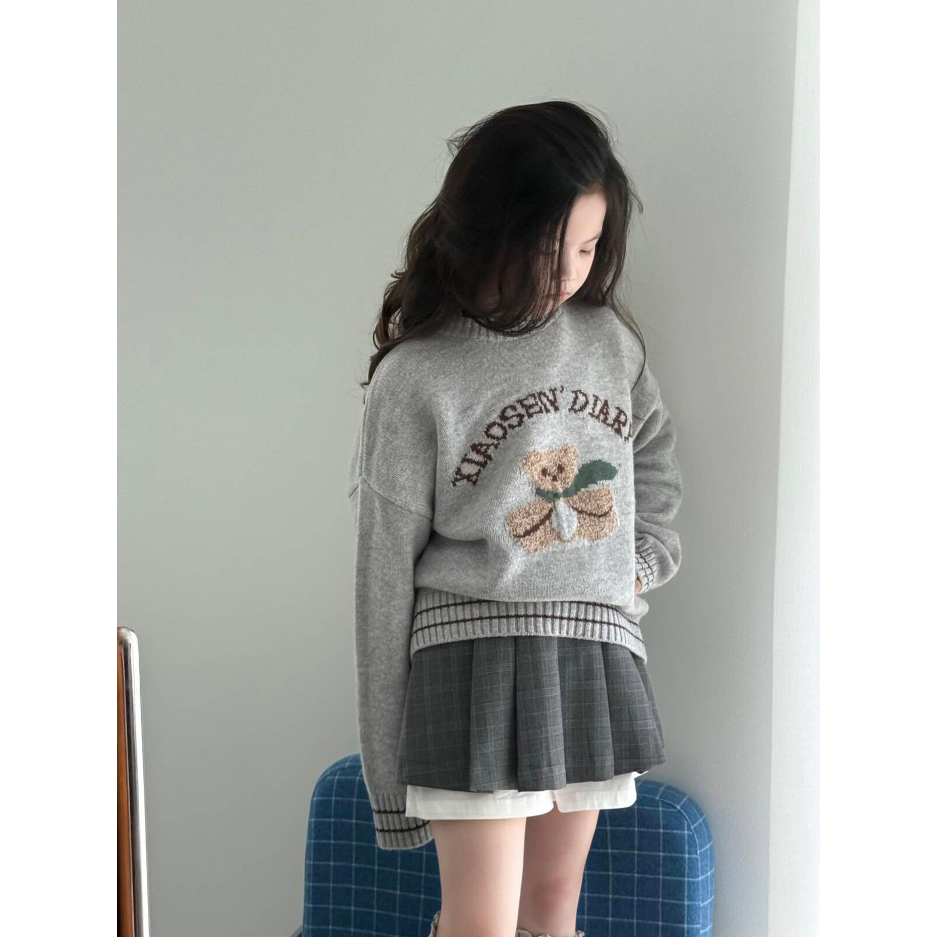 女童毛衣秋装2025新款儿童超好看针织衫上衣秋冬季女孩大童打底衫