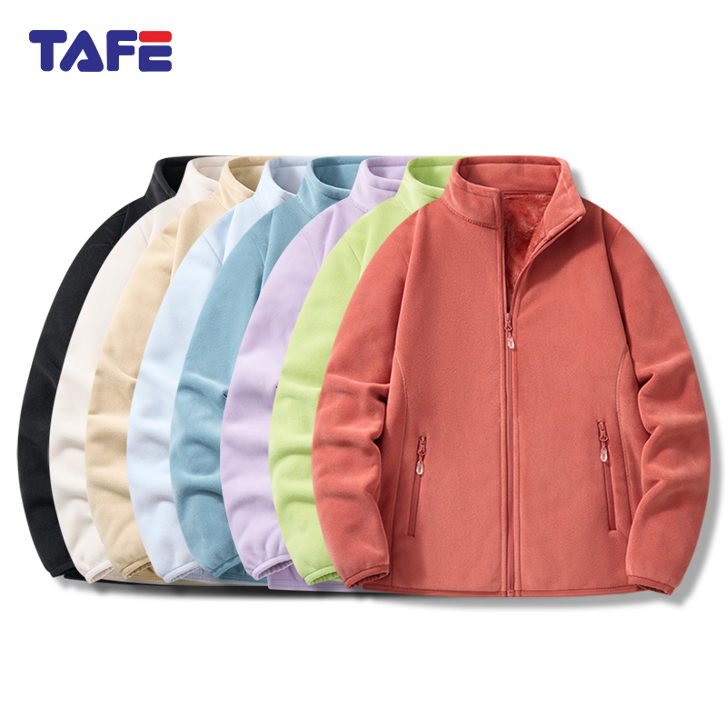 TAFE2025秋冬新款情侣款奥粒绒宽松休闲户外加绒加厚外套抓绒衣